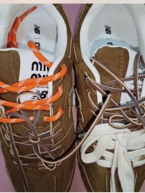 Miu Miu X New Balance Brown Suede Sneakers